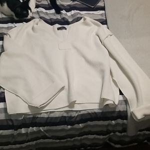 Cropped baggy long sleeve shirt